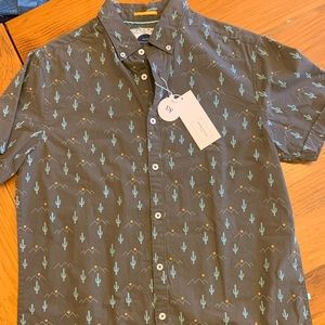 Pattern short sleeve button up